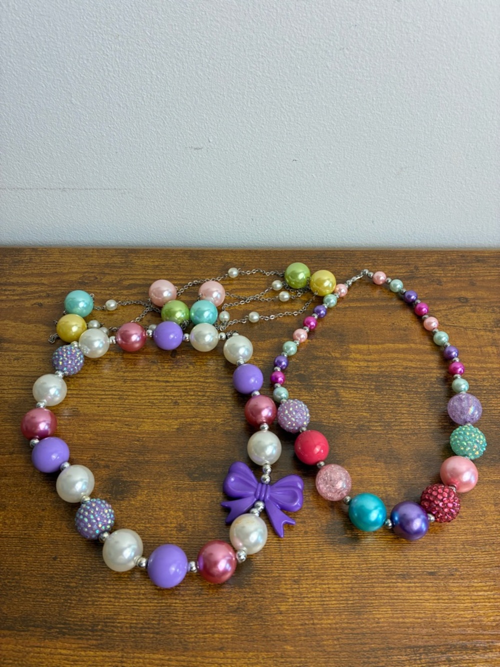 Lot of 3 Colorful Beaded Necklaces | Y2K Chunky Statement Jewelry Set